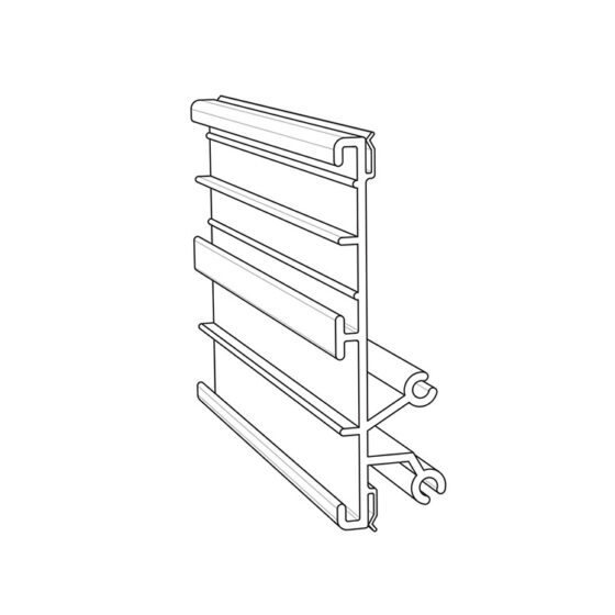2-Track Black Small Holder, 4" with Double View-Lok™ Detail