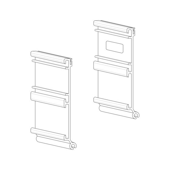 D2V15FN-BK – D-Series View-Lok™ 2-Track Extruded Tag Holder