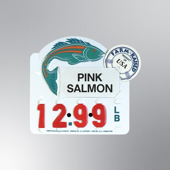 DG38WPTM DeliGraphics™  Seafood Price Tag with Eye-Catching 3D Graphic