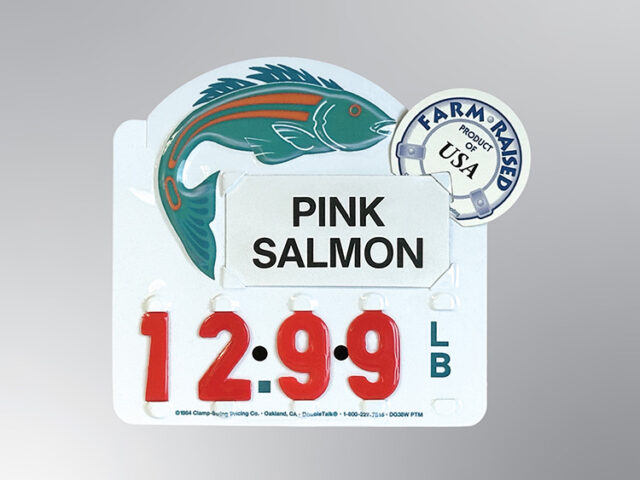 DG38WPTM DeliGraphics™  Seafood Price Tag with Eye-Catching 3D Graphic