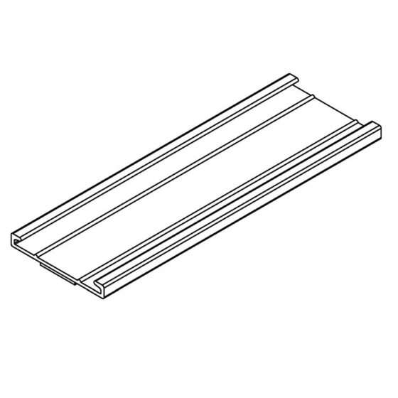 Model PTMPF1.25B4T Flat Plastic Price Tag Moulding (C-Channel)